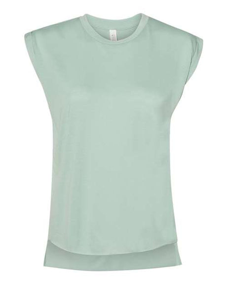 BELLA + CANVAS Women’s Flowy Rolled Cuffs Muscle Tee - BELLA + CANVAS 8804