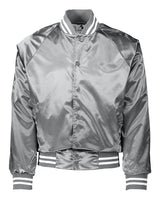 Augusta Sportswear Unisex Satin Baseball Jacket Striped Trim - Augusta Sportswear 3610