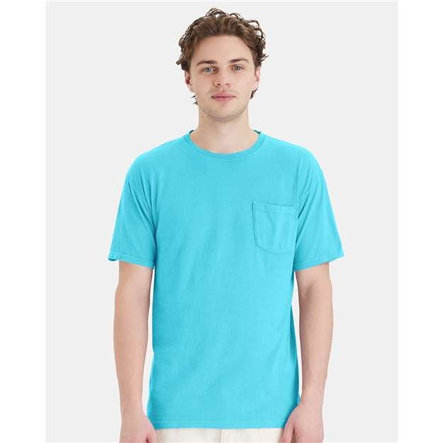 ComfortWash by Hanes Garment-Dyed Pocket T-Shirt - Freshwater - ComfortWash by Hanes GDH150 ComfortWash by Hanes Freshwater S