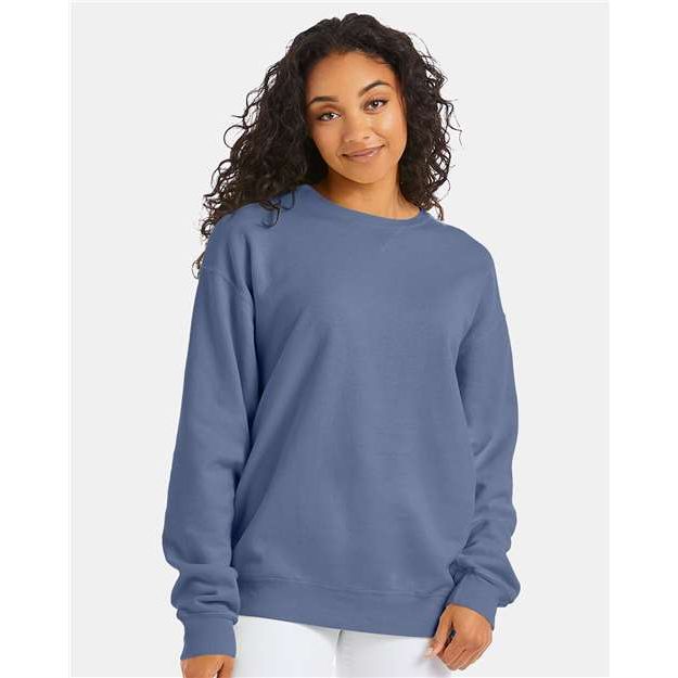 ComfortWash by Hanes Garment-Dyed Crewneck Sweatshirt - Saltwater - ComfortWash by Hanes GDH400 ComfortWash by Hanes Saltwater S