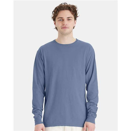 ComfortWash by Hanes Garment-Dyed Long Sleeve T-Shirt - Saltwater - ComfortWash by Hanes GDH200 ComfortWash by Hanes Saltwater S