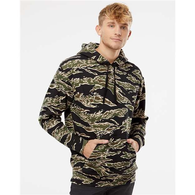 Independent Trading Co. Heavyweight Hooded Sweatshirt - Tiger Camo - Independent Trading Co. IND4000 Independent Trading Co. Tiger Camo XS