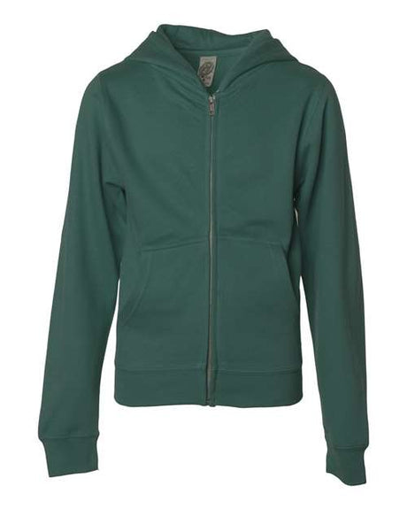 Independent Trading Co. Youth Midweight Full-Zip Hooded Sweatshirt - Independent Trading Co. SS4001YZ