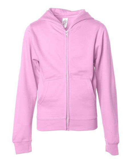 Independent Trading Co. Youth Midweight Full-Zip Hooded Sweatshirt - Independent Trading Co. SS4001YZ
