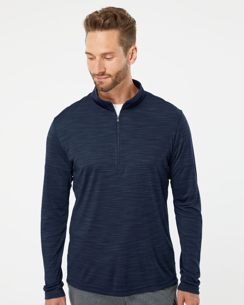 Adidas Men's Lightweight Mélange Quarter-Zip Pullover - Adidas A475