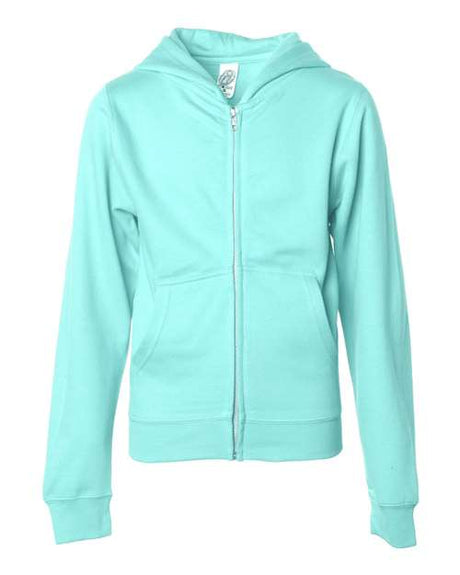 Independent Trading Co. Youth Midweight Full-Zip Hooded Sweatshirt - Independent Trading Co. SS4001YZ