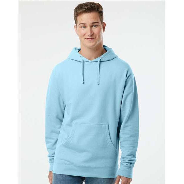 Independent Trading Co. Midweight Hooded Sweatshirt - Blue Aqua - Independent Trading Co. SS4500 Independent Trading Co. Blue Aqua XS