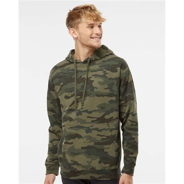 Independent Trading Co. Midweight Hooded Sweatshirt - Forest Camo - Independent Trading Co. SS4500 Independent Trading Co. Forest Camo XS