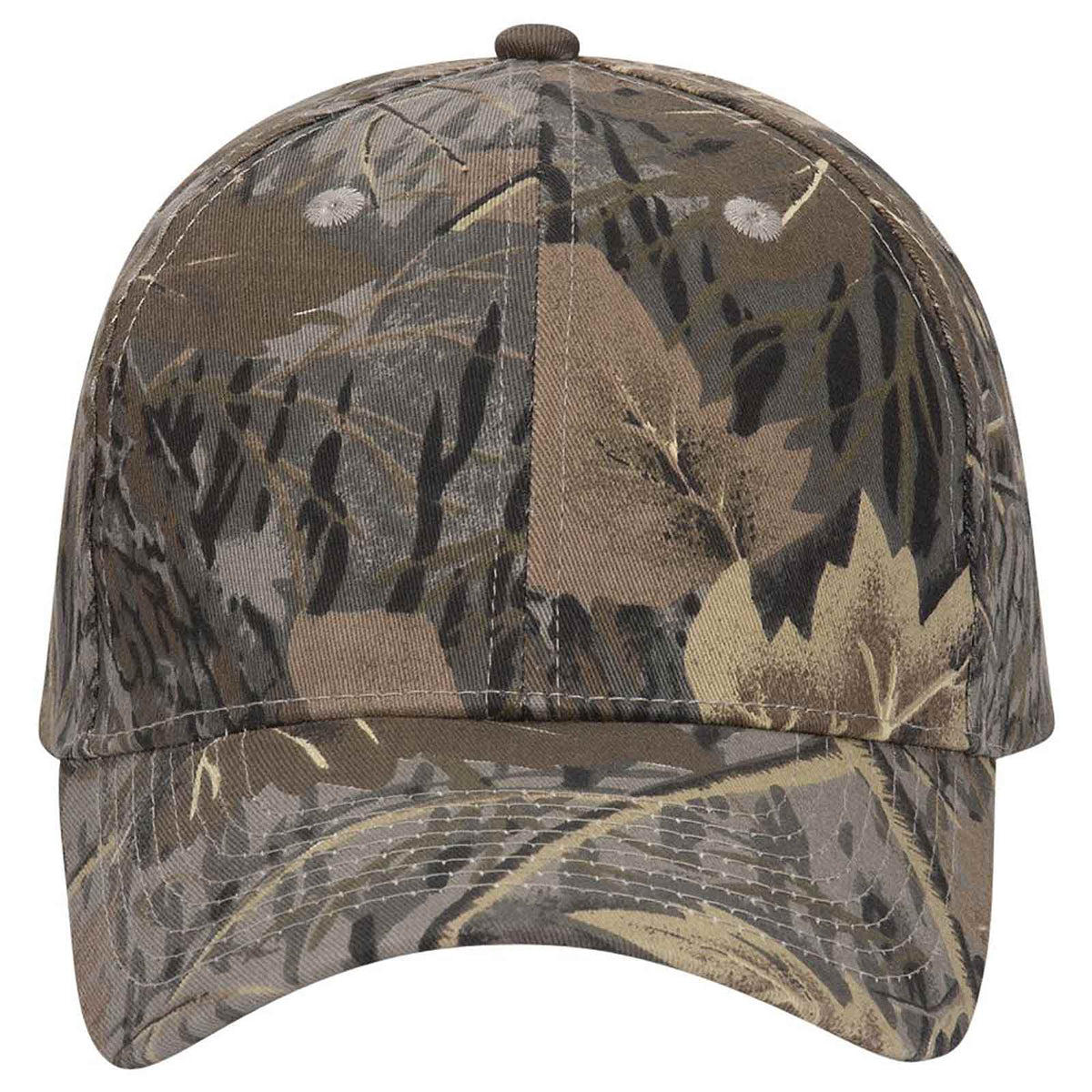 OTTO CAP "OTTO FLEX" Camouflage 6 Panel Low Profile Baseball Cap OTTO 77-379 Otto Cap 140732 - Gry/Brn/Kha S/M