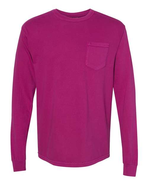 Comfort Colors 4410 Unisex Garment-Dyed Heavyweight Long Sleeve Pocket T-Shirt