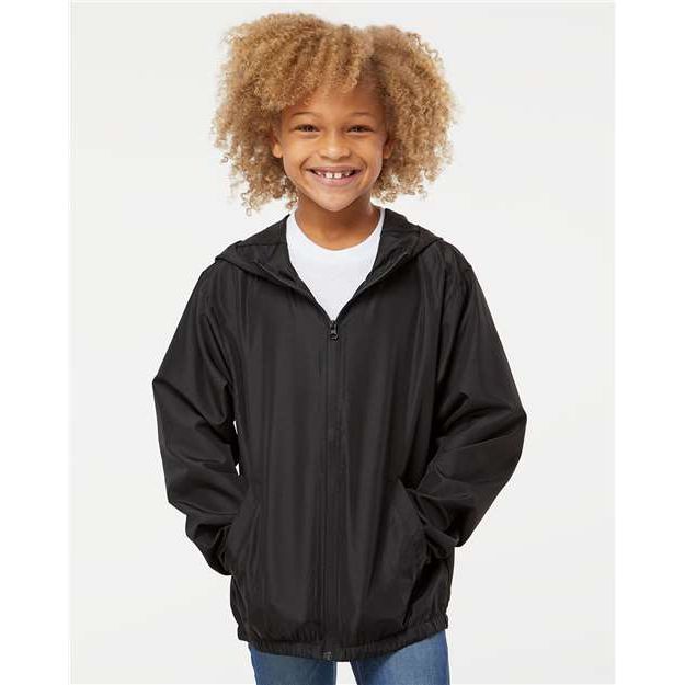 Independent Trading Co. Youth Lightweight Windbreaker Full-Zip Jacket - Independent Trading Co. EXP24YWZ Independent Trading Co. Black XS