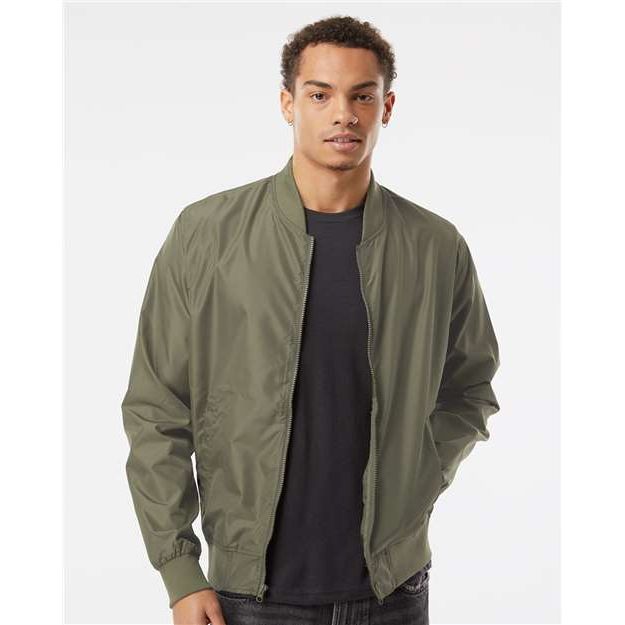 Independent Trading Co. Lightweight Bomber Jacket - Independent Trading Co. EXP52BMR Independent Trading Co. Army XS