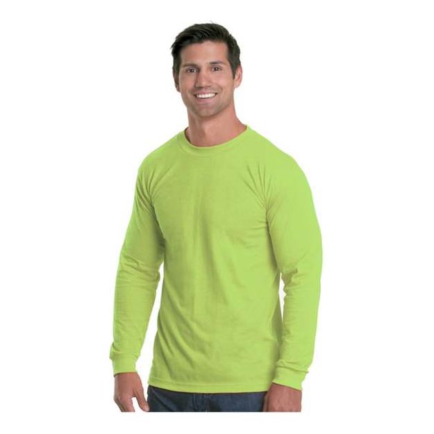 Bayside Unisex USA-Made Performance Long Sleeve T-Shirt - Bayside 5360 Bayside Lime Green S