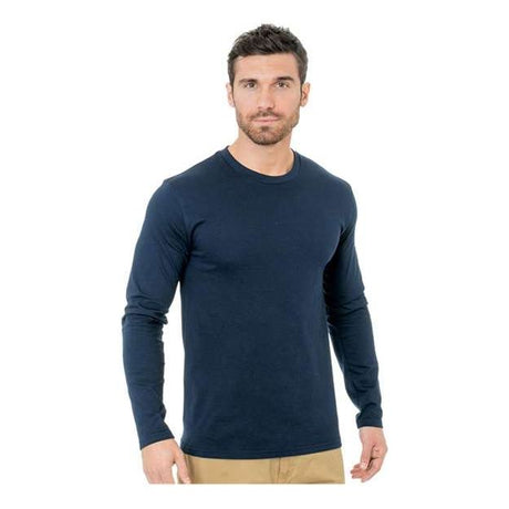 Bayside Unisex Fine Jersey Long Sleeve T-Shirt - Bayside 9550 Bayside Navy S