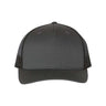 Richardson Five-Panel Trucker Cap - Richardson 112FP Richardson Charcoal/ Black Adjustable