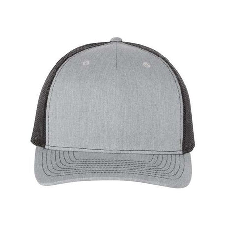 Richardson Five-Panel Trucker Cap - Richardson 112FP Richardson Heather Grey/ Black Adjustable