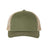 Richardson Five-Panel Trucker Cap - Richardson 112FP Richardson Army Olive Green/ Tan Adjustable
