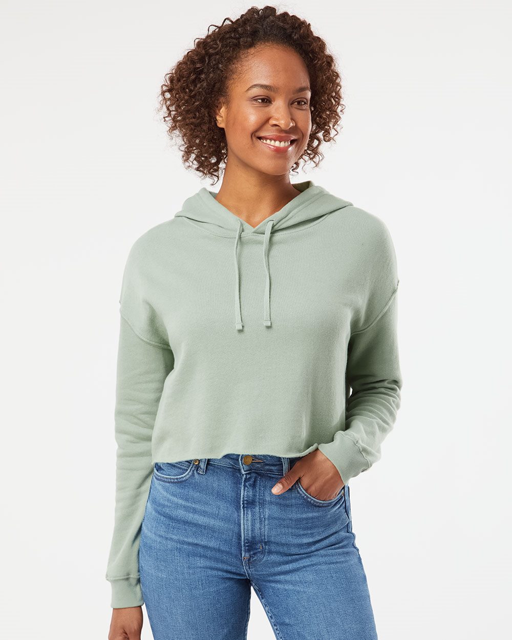 Independent Trading Co. Women’s Lightweight Crop Hooded Sweatshirt - Independent Trading Co. AFX64CRP