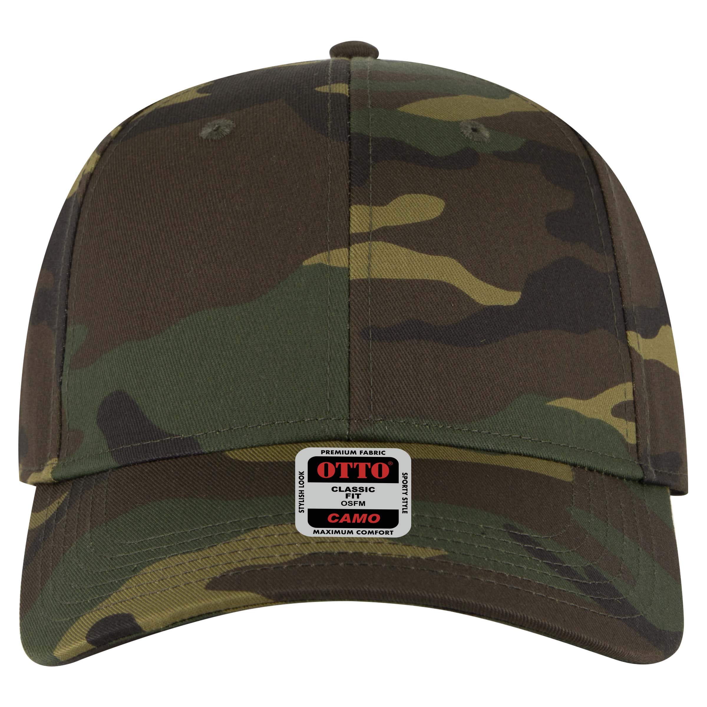 OTTO CAP Camouflage 6 Panel Low Profile Baseball Cap OTTO 78-353 Otto Cap 1707 - Dk.Grn/Brn OSFM - Adult