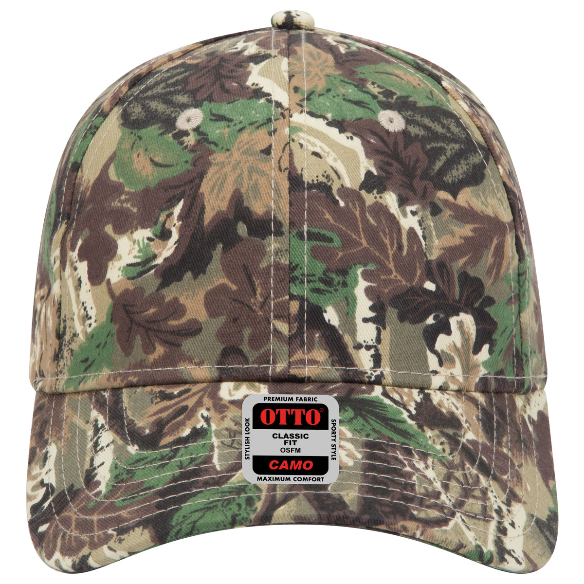 OTTO CAP Camouflage 6 Panel Low Profile Baseball Cap OTTO 78-353 Otto Cap 180705 - Lt.Lod/Brn/Kly OSFM - Adult