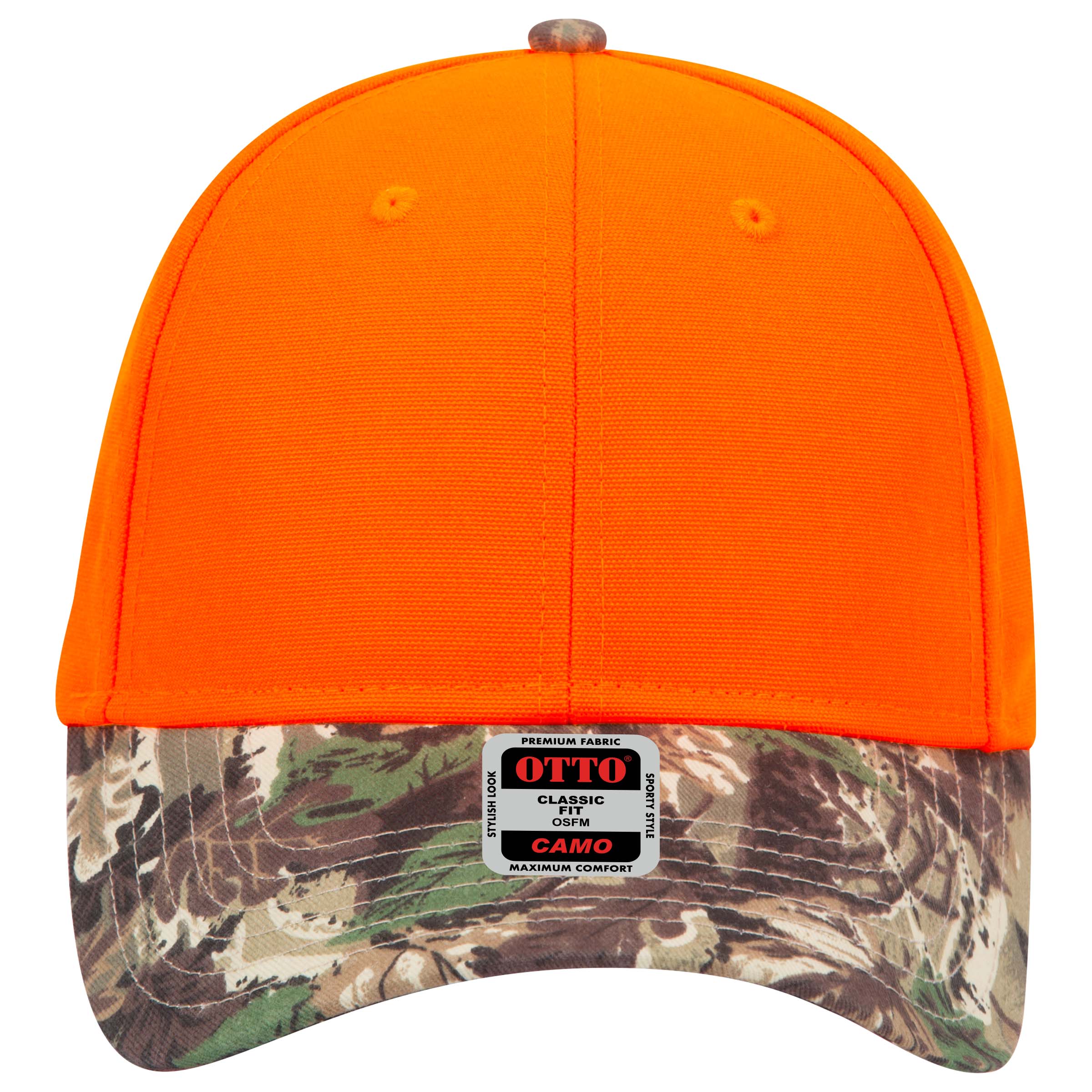 OTTO CAP Camouflage 6 Panel Low Profile Baseball Cap OTTO 78-353 Otto Cap 18070509 - Lt.Lod/Brn/Kly/N.Org OSFM - Adult