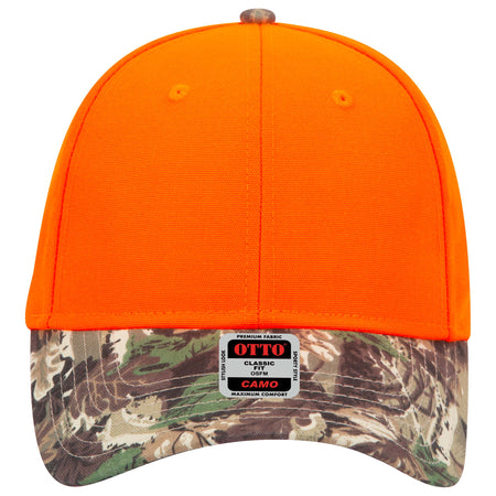 OTTO CAP Camouflage 6 Panel Low Profile Baseball Cap OTTO 78-353 Otto Cap 18070509 - Lt.Lod/Brn/Kly/N.Org OSFM - Adult