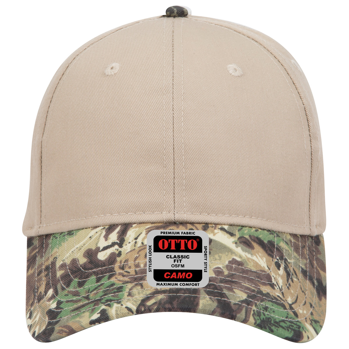 OTTO CAP Camouflage 6 Panel Low Profile Baseball Cap OTTO 78-353 Otto Cap 18070532 - Lt.Lod/Brn/Kly/Kha OSFM - Adult