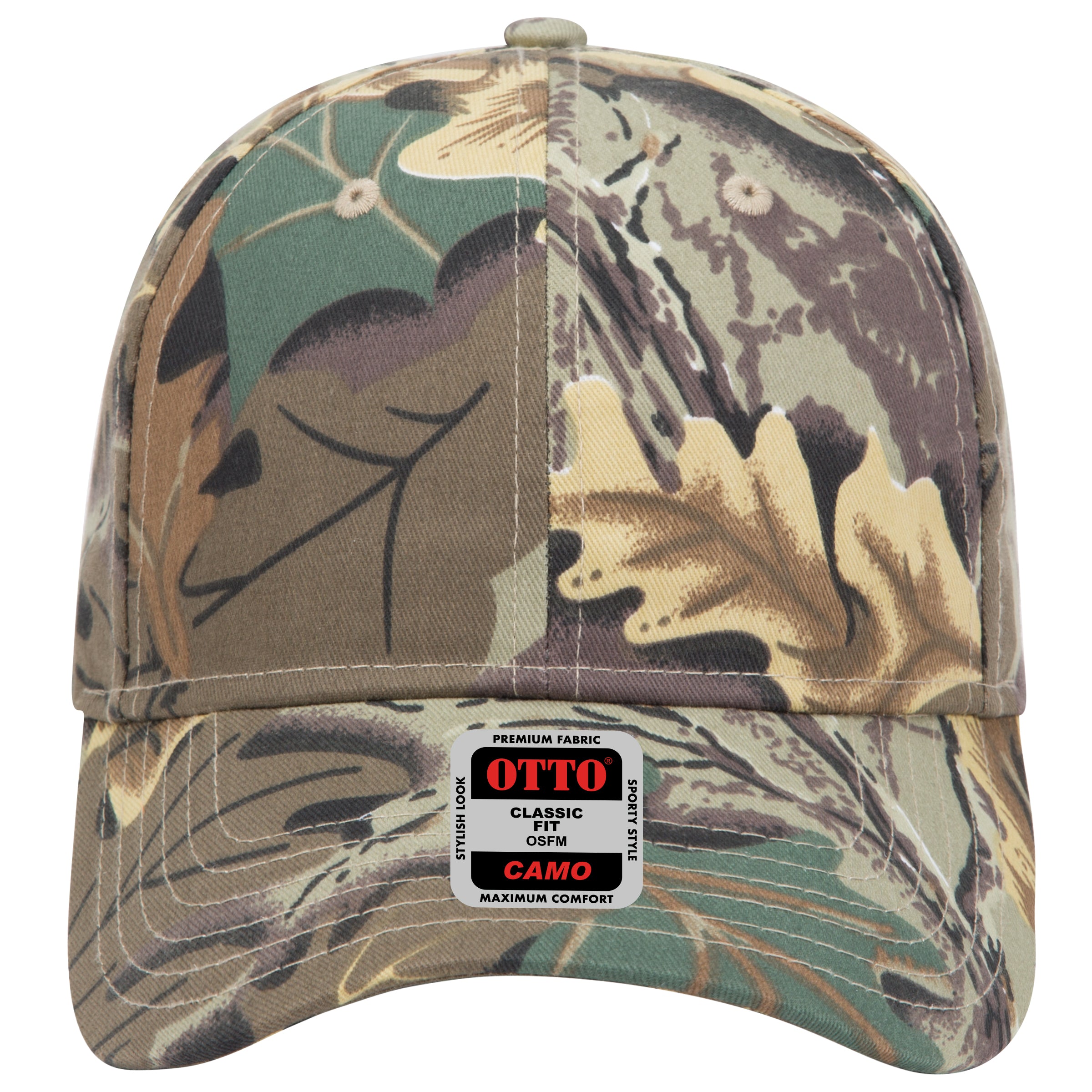 OTTO CAP Camouflage 6 Panel Low Profile Baseball Cap OTTO 78-353 Otto Cap 320734 - Kha/Brn/Lt.Ol.Grn OSFM - Adult