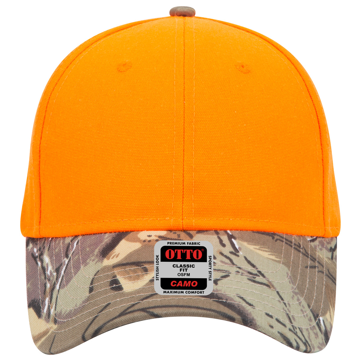 OTTO CAP Camouflage 6 Panel Low Profile Baseball Cap OTTO 78-353 Otto Cap 32073409 - Kha/Brn/Lt.Ol.Grn/N.Org OSFM - Adult