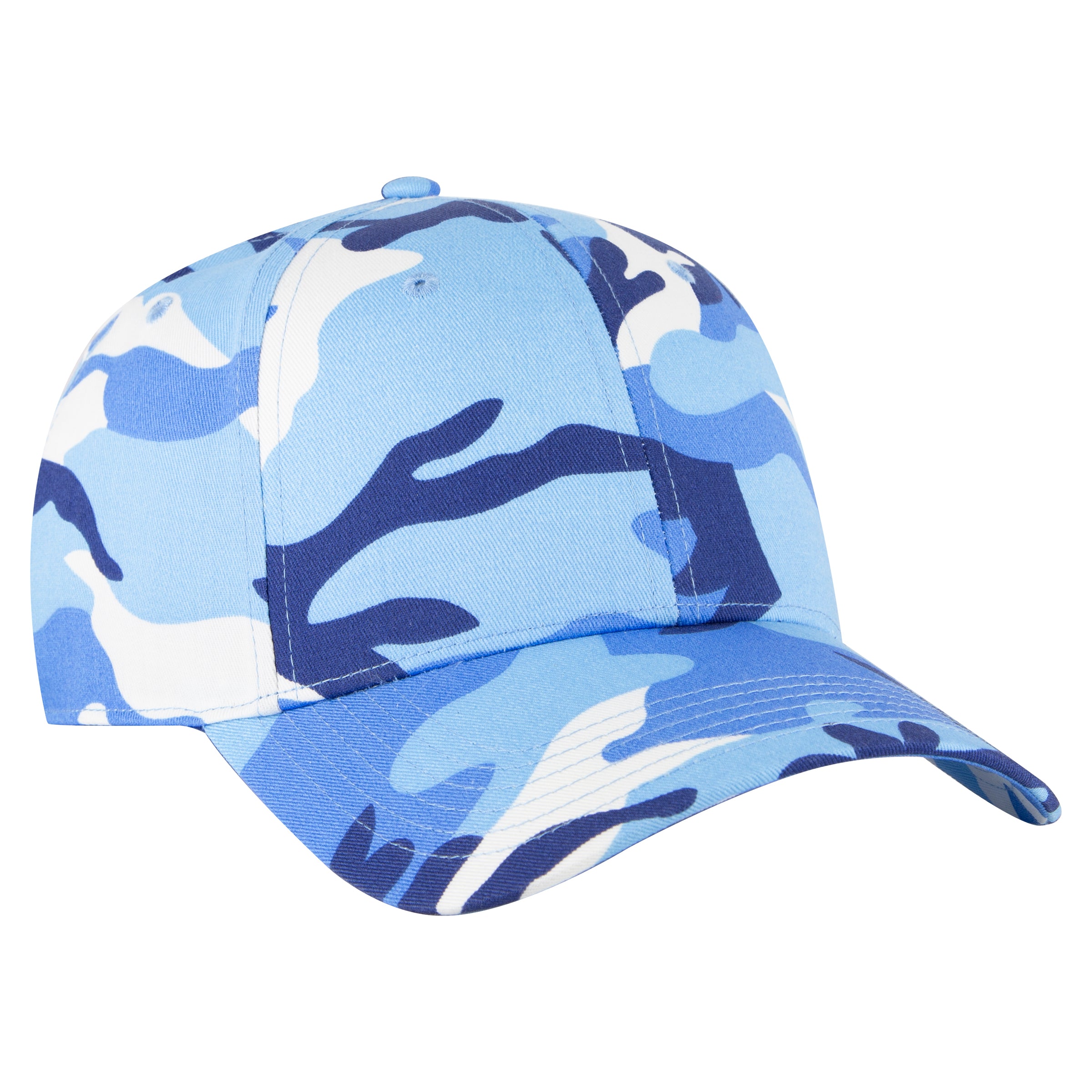 OTTO CAP Camouflage 6 Panel Low Profile Baseball Cap OTTO 78-353 Otto Cap 97104 - Aqua/Lk Blu OSFM - Adult