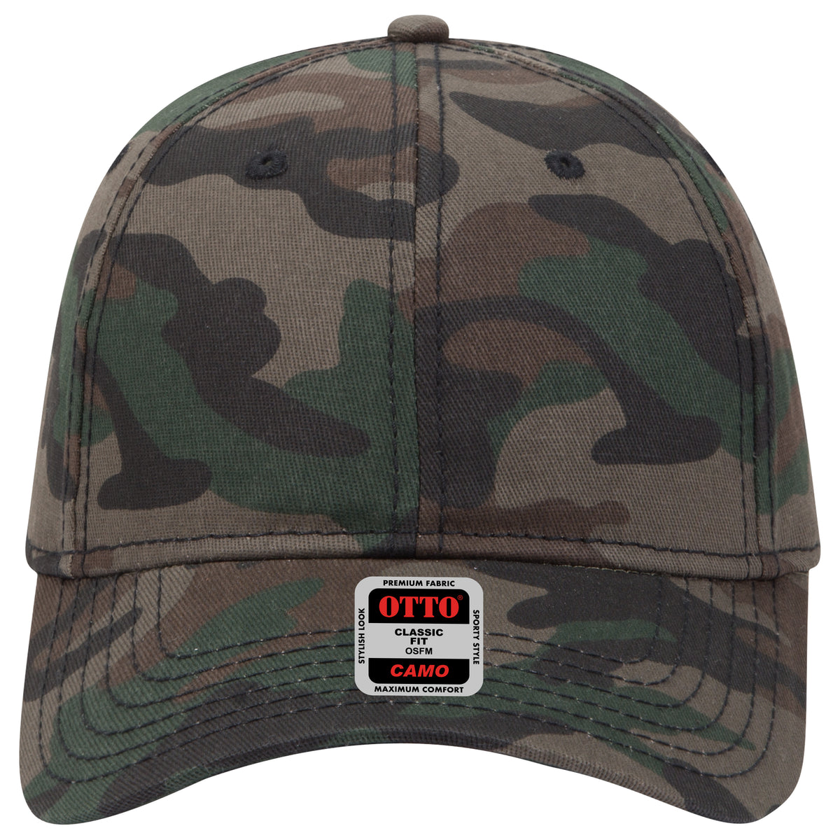 OTTO CAP Camouflage 6 Panel Low Profile Baseball Cap OTTO 78-353 Otto Cap CP004 - Camo 004 OSFM - Adult