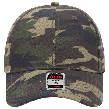 OTTO CAP Camouflage 6 Panel Low Profile Baseball Cap OTTO 78-353 Otto Cap CP008 - Camo 008 OSFM - Adult