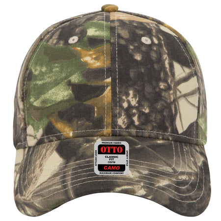 OTTO CAP Camouflage 6 Panel Low Profile Baseball Cap OTTO 78-835 Otto Cap 320317 - Kha/Blk/Dk.Grn OSFM - Adult