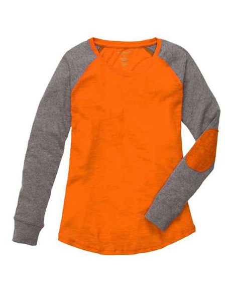 Boxercraft Women’s Preppy Patch Slub Long Sleeve T-Shirt - Boxercraft T66