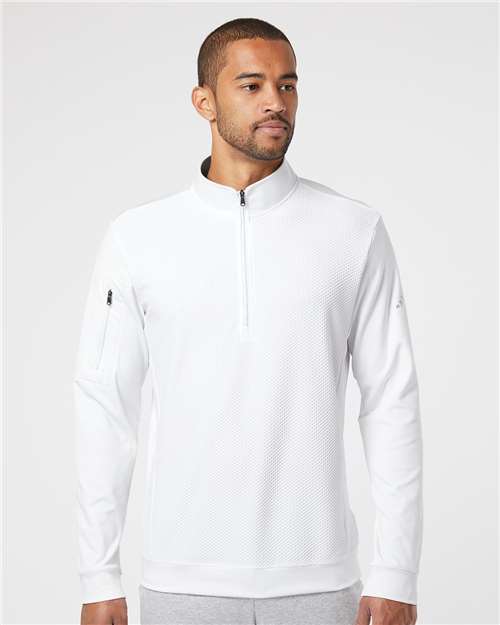 Adidas Men's Textured Quarter-Zip Pullover - Adidas A295