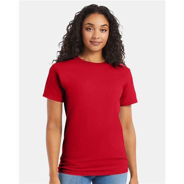 Hanes Essential-T T-Shirt - Athletic Red - Hanes 5280 Hanes