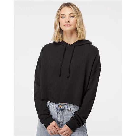 Independent Trading Co. Women’s Lightweight Crop Hooded Sweatshirt - Independent Trading Co. AFX64CRP Independent Trading Co. Black XS