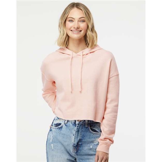 Independent Trading Co. Women’s Lightweight Crop Hooded Sweatshirt - Independent Trading Co. AFX64CRP Independent Trading Co. Blush XS