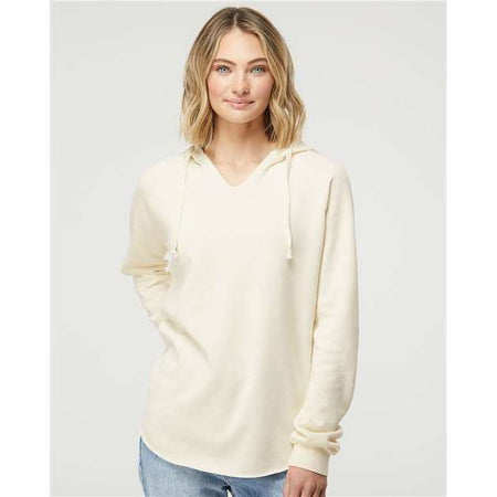 Independent Trading Co. Women’s Lightweight California Wave Wash Hooded Sweatshirt - Independent Trading Co. PRM2500 Independent Trading Co. Bone XS