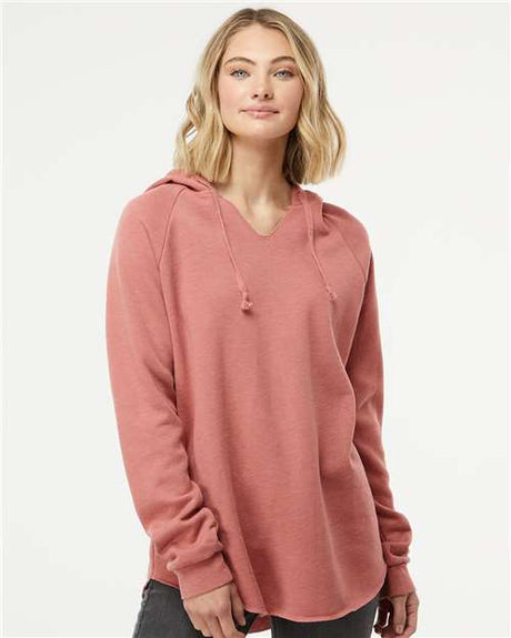 Independent Trading Co. Women’s Lightweight California Wave Wash Hooded Sweatshirt - Independent Trading Co. PRM2500