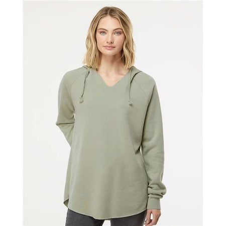 Independent Trading Co. Women’s Lightweight California Wave Wash Hooded Sweatshirt - Independent Trading Co. PRM2500 Independent Trading Co. Sage XS