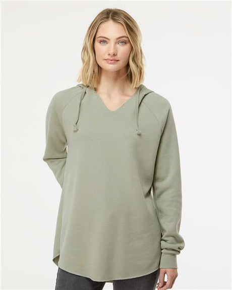 Independent Trading Co. Women’s Lightweight California Wave Wash Hooded Sweatshirt - Independent Trading Co. PRM2500