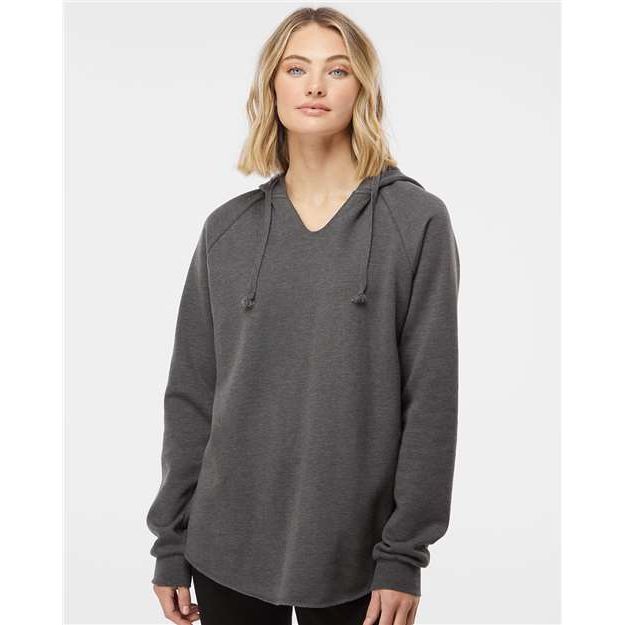 Independent Trading Co. Women’s Lightweight California Wave Wash Hooded Sweatshirt - Independent Trading Co. PRM2500 Independent Trading Co. Shadow XS