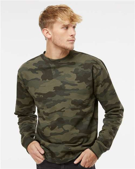 Independent Trading Co. Midweight Crewneck Sweatshirt - Forest Camo - Independent Trading Co. SS3000 Independent Trading Co.