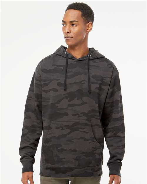 Independent Trading Co. Midweight Hooded Sweatshirt - Black Camo - Independent Trading Co. SS4500 Independent Trading Co.