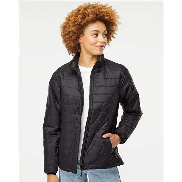 Independent Trading Co. Women's Puffer Jacket - Independent Trading Co. EXP200PFZ Independent Trading Co. Black XS