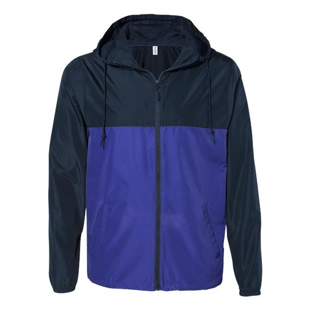 Independent Trading Co. Lightweight Windbreaker Full-Zip Jacket - Classic Navy/ Royal - Independent Trading Co. EXP54LWZ Independent Trading Co. Classic Navy/ Royal XS