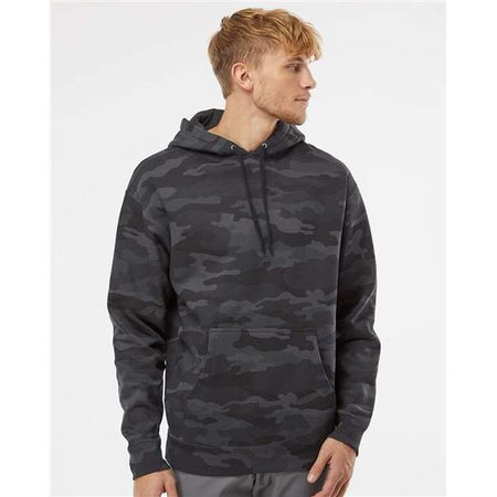 Independent Trading Co. Heavyweight Hooded Sweatshirt - Black Camo - Independent Trading Co. IND4000 Independent Trading Co. Black Camo XS