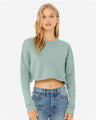 Bella + Canvas 7503 Women's Crop Fleece Crewneck Sweatshirt