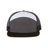 Richardson Seven-Panel Trucker Cap - Richardson 168 Caps Richardson Charcoal/ Black/ White Adjustable